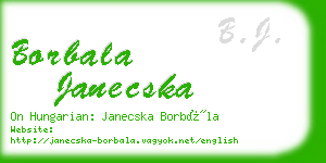 borbala janecska business card